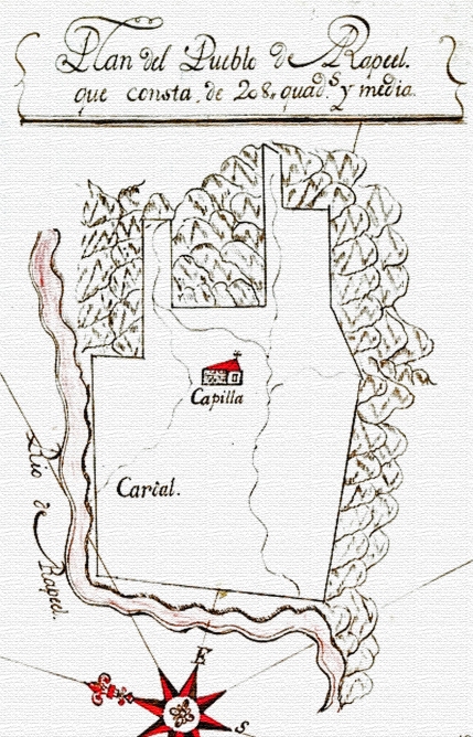 Plano de Rapel Pueblo de indios - 1790